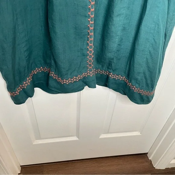 Johnny Was Floral Embroidered Bohemian Peasant Festival Mini Dress XS - Picture 9 of 14